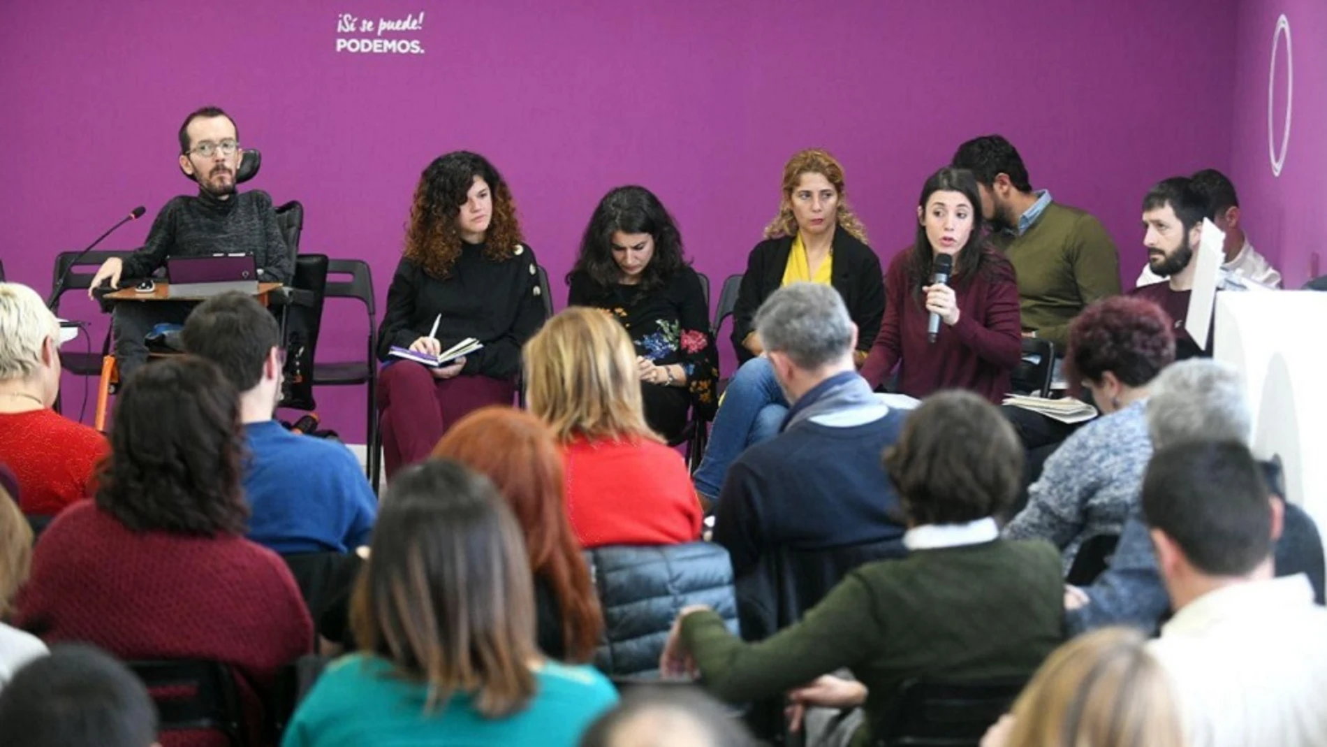Imagen del comité de campaña estatal de Podemos