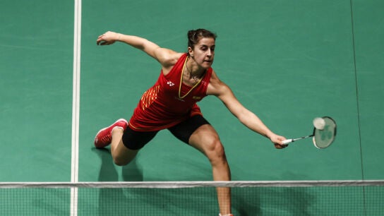 Carolina Mar&iacute;n, en un partido