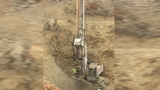 Trabajos de perforación en el pozo de Totalán Trabajos de perforación en el pozo de Totalán