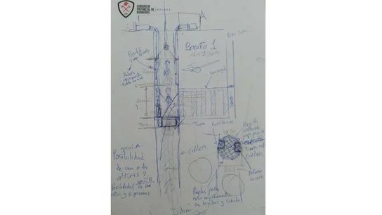 Boceto de la cápsula de rescate de Julen Boceto de la cápsula de rescate de Julen
