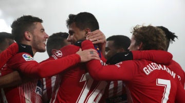 El Atlético celebra un gol