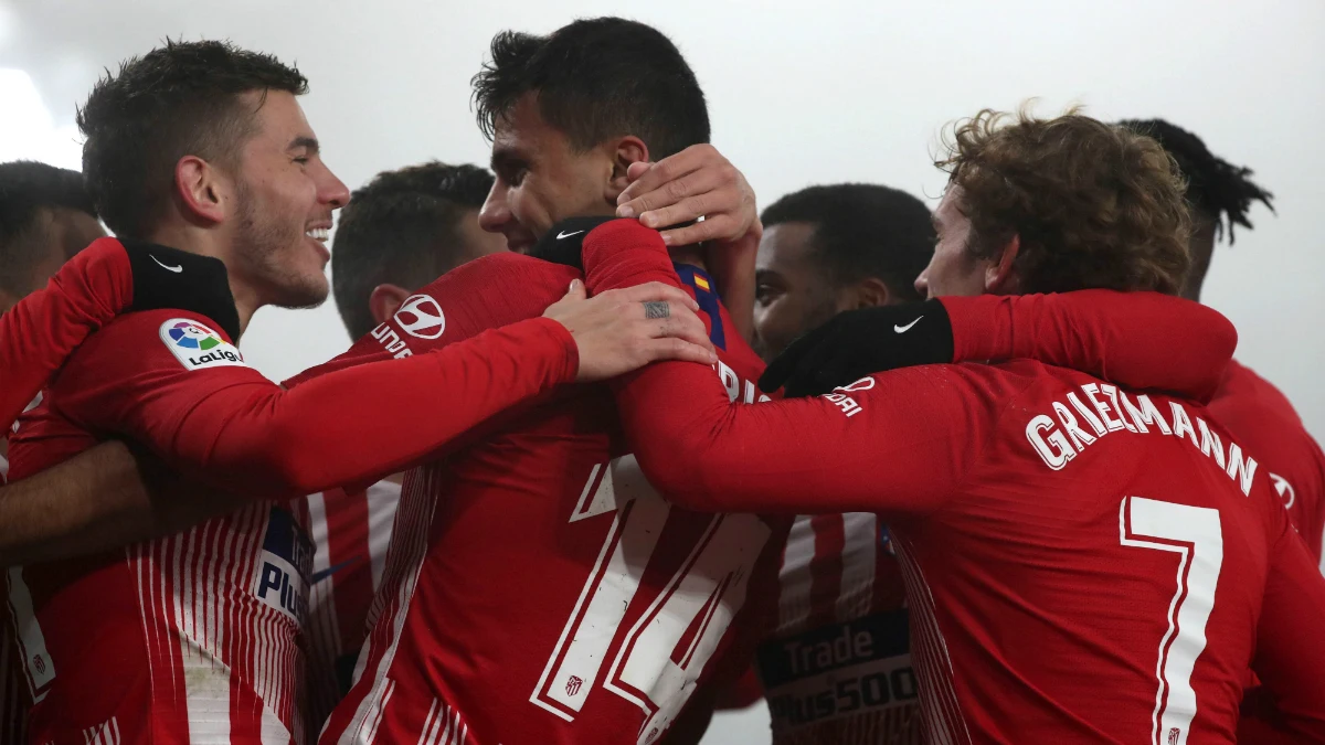 El Atlético celebra un gol