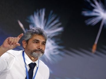 Imagen del padre de Mari Luz, Juan José Cortés, en la Convención del PP Imagen del padre de Mari Luz, Juan José Cortés, en la Convención del PP