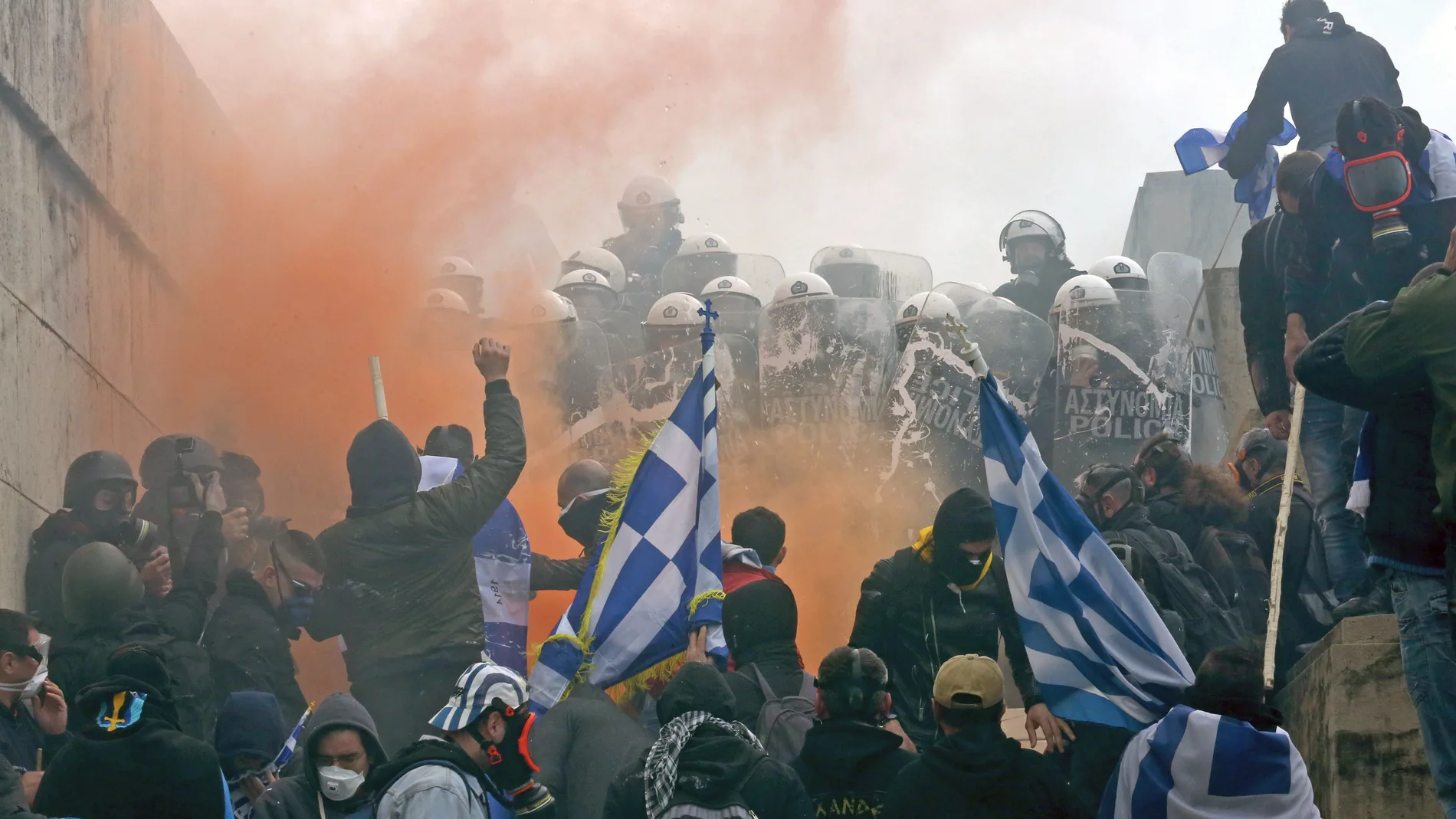 Protesta en Atenas