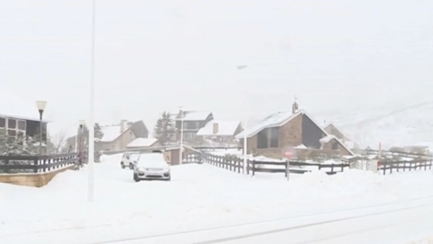 Imagen de la nevada en Cantabria Imagen de la nevada en Cantabria
