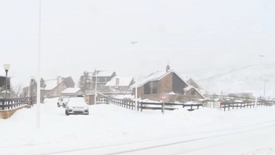 Imagen de la nevada en Cantabria