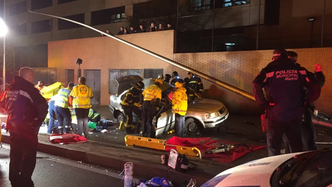 Accidente de tráfico en Madrid