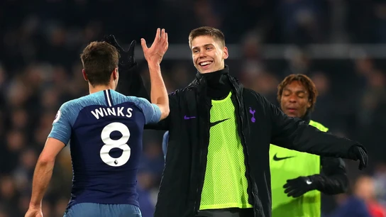 Winks, tras marcar un gol con el Tottenham Winks, tras marcar un gol con el Tottenham