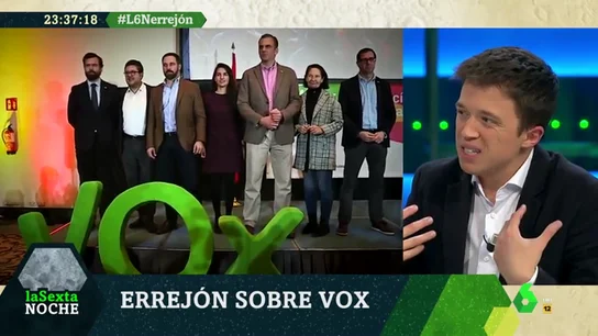 Errejón, contrario a los cordones sanitarios: "Casado y Rivera están 'tocandido' lo que dice Vox y me hablo con ellos" Errejón, contrario a los cordones sanitarios: "Casado y Rivera están 'tocandido' lo que dice Vox y me hablo con ellos"