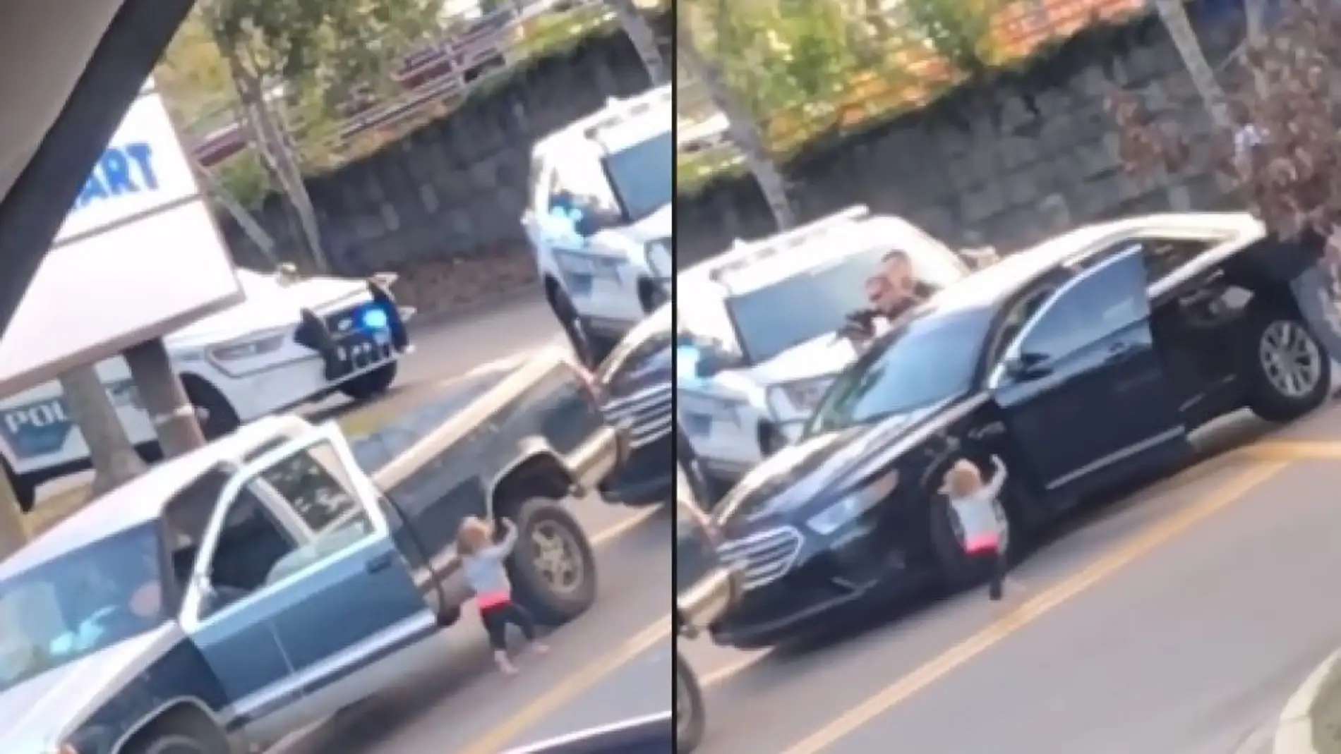 Un bebé descalzo se 'entrega' a la policía 