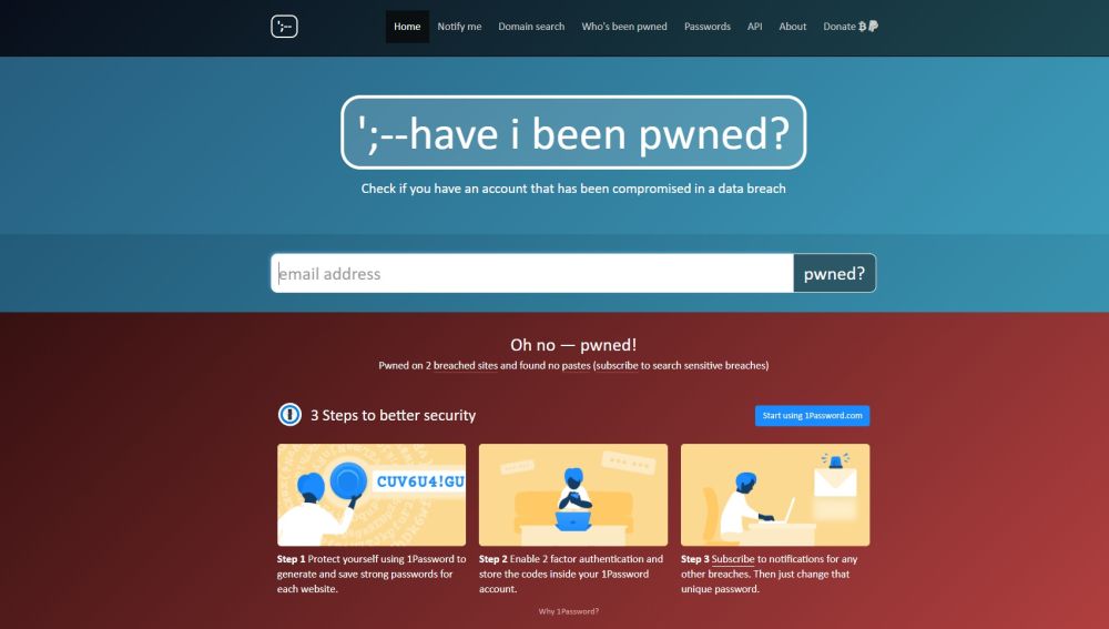 Página web en la que comprobar si tu correo ha sido hackeado