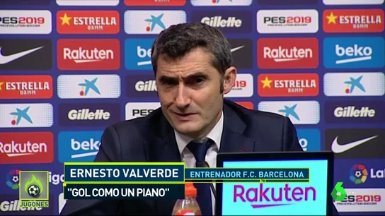 Valverde: "Para mí el gol de Luis Suárez es clarísimo, como un piano de grande" Valverde: "Para mí el gol de Luis Suárez es clarísimo, como un piano de grande"