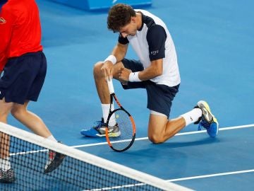 Carreño, en el partido ante Nishikori Carreño, en el partido ante Nishikori
