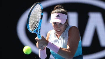 Muguruza, durante el partido contra Pliskova