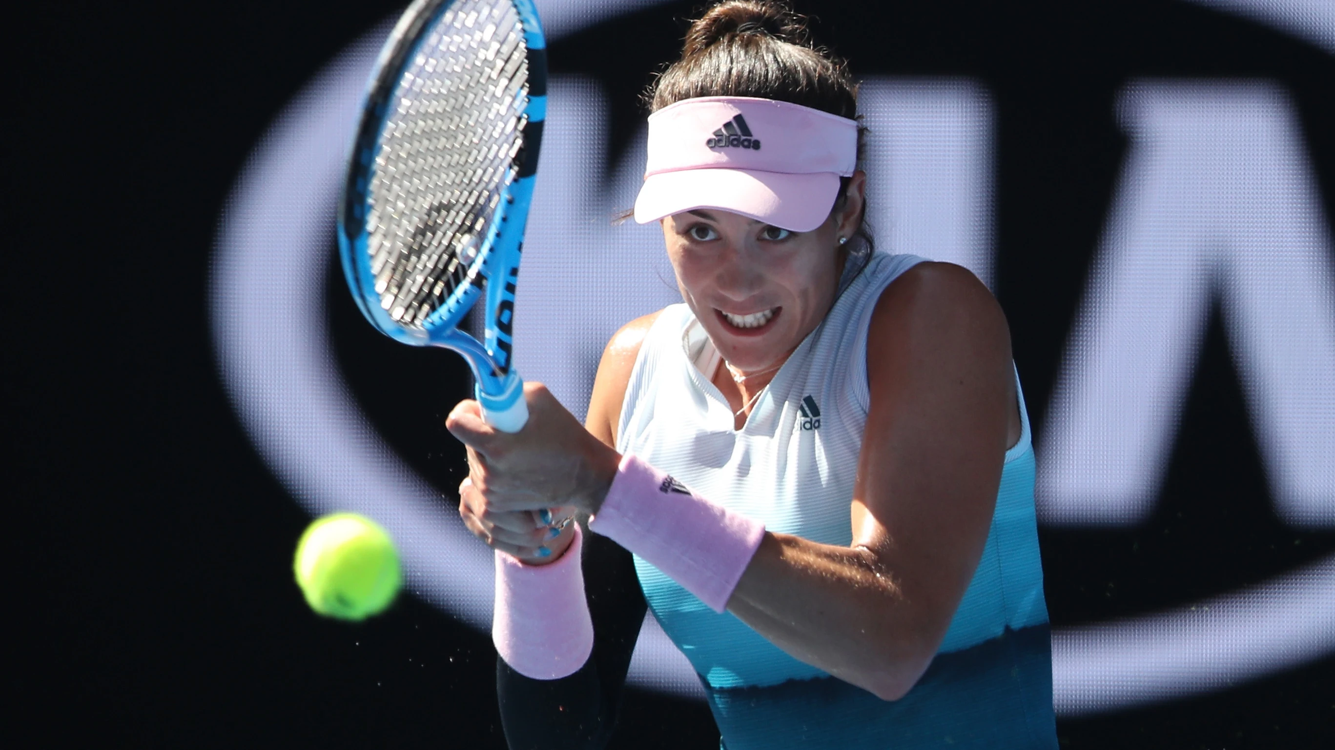 Muguruza, durante el partido contra Pliskova