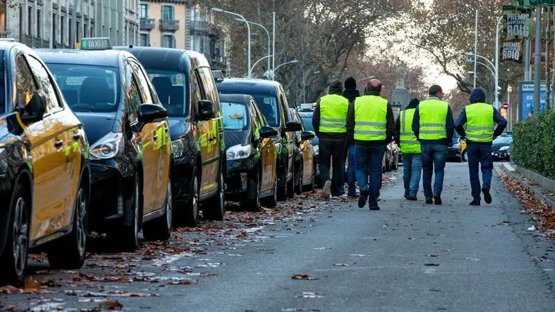 Huelga de taxistas en Barcelona