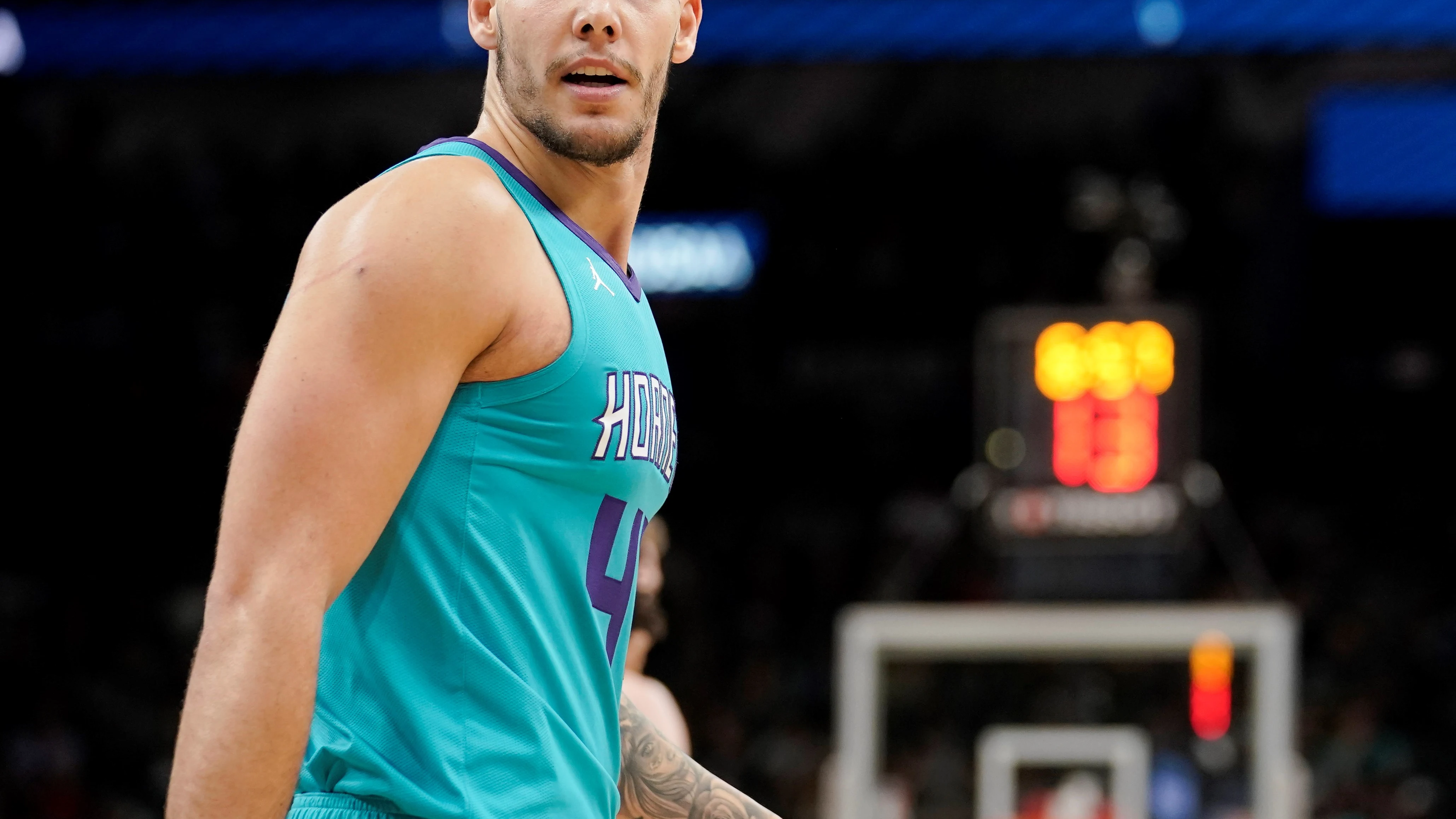 Willy Hernangómez, durante un partido de los Hornets