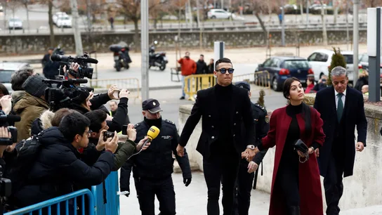 Cristiano Ronaldo llega a la Audiencia Provincial de Madrid Cristiano Ronaldo llega a la Audiencia Provincial de Madrid