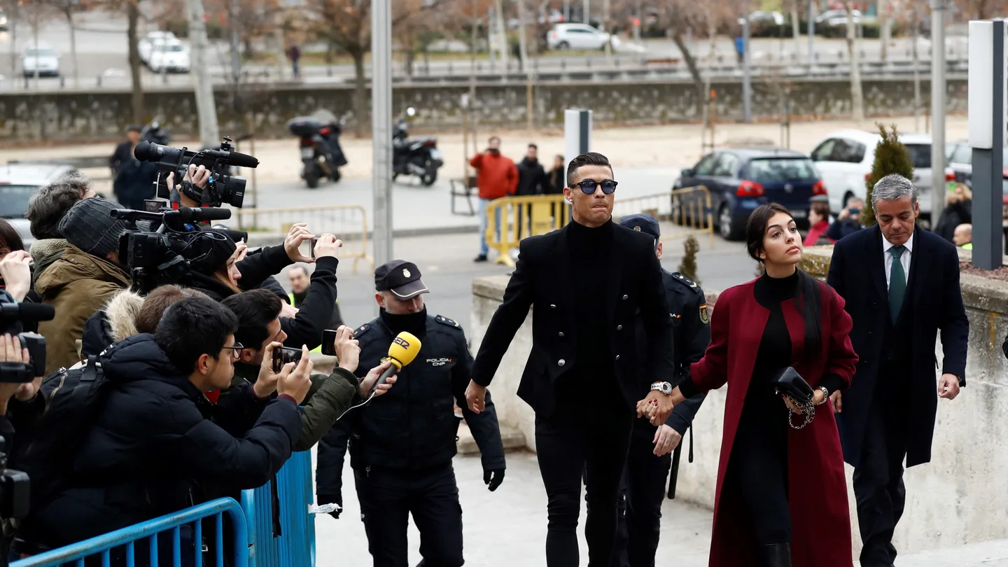 Cristiano Ronaldo llega a la Audiencia Provincial de Madrid Cristiano Ronaldo llega a la Audiencia Provincial de Madrid