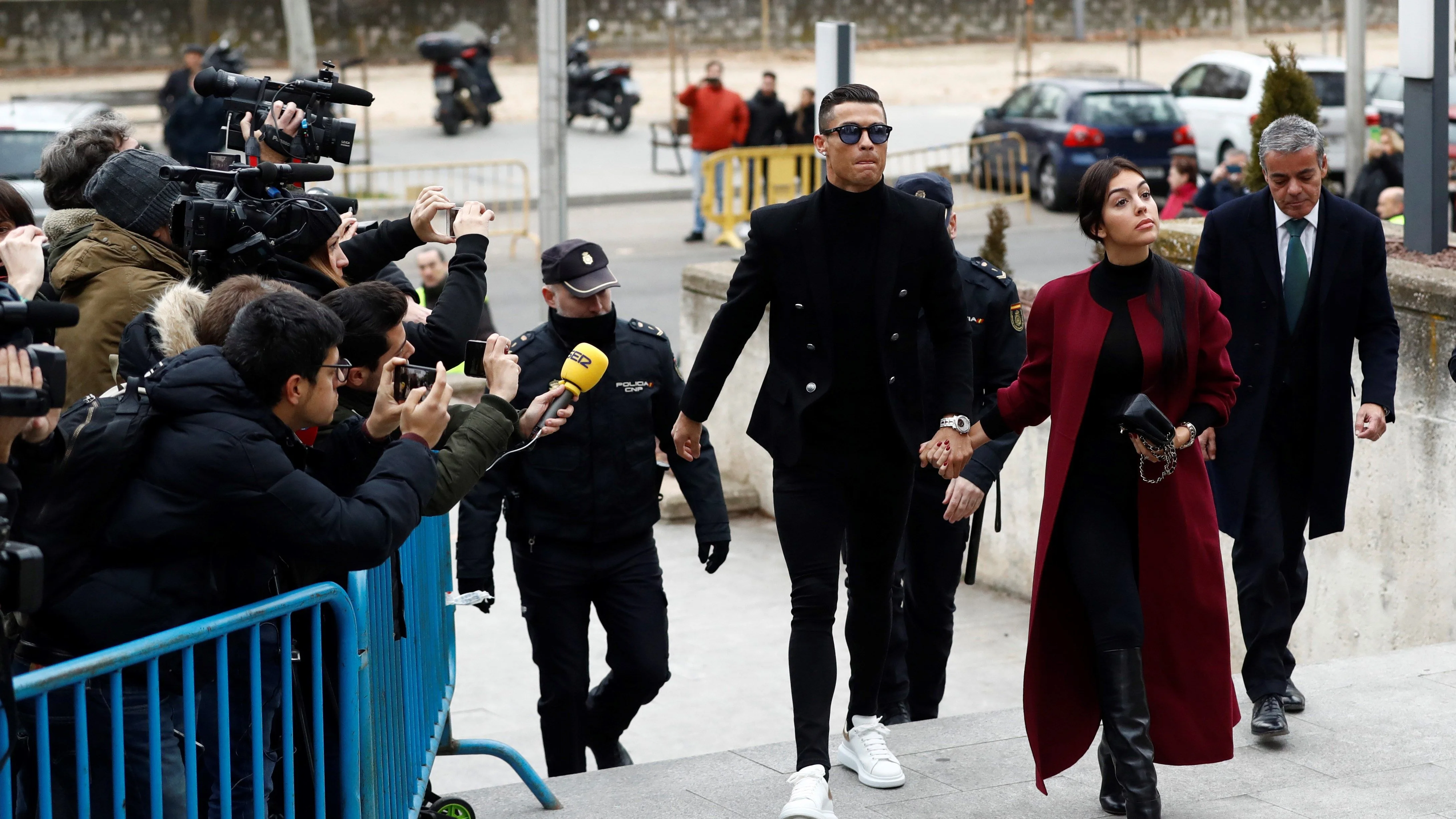 Cristiano Ronaldo llega a la Audiencia Provincial de Madrid