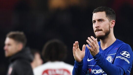 Hazard, durante un partido con el Chelsea