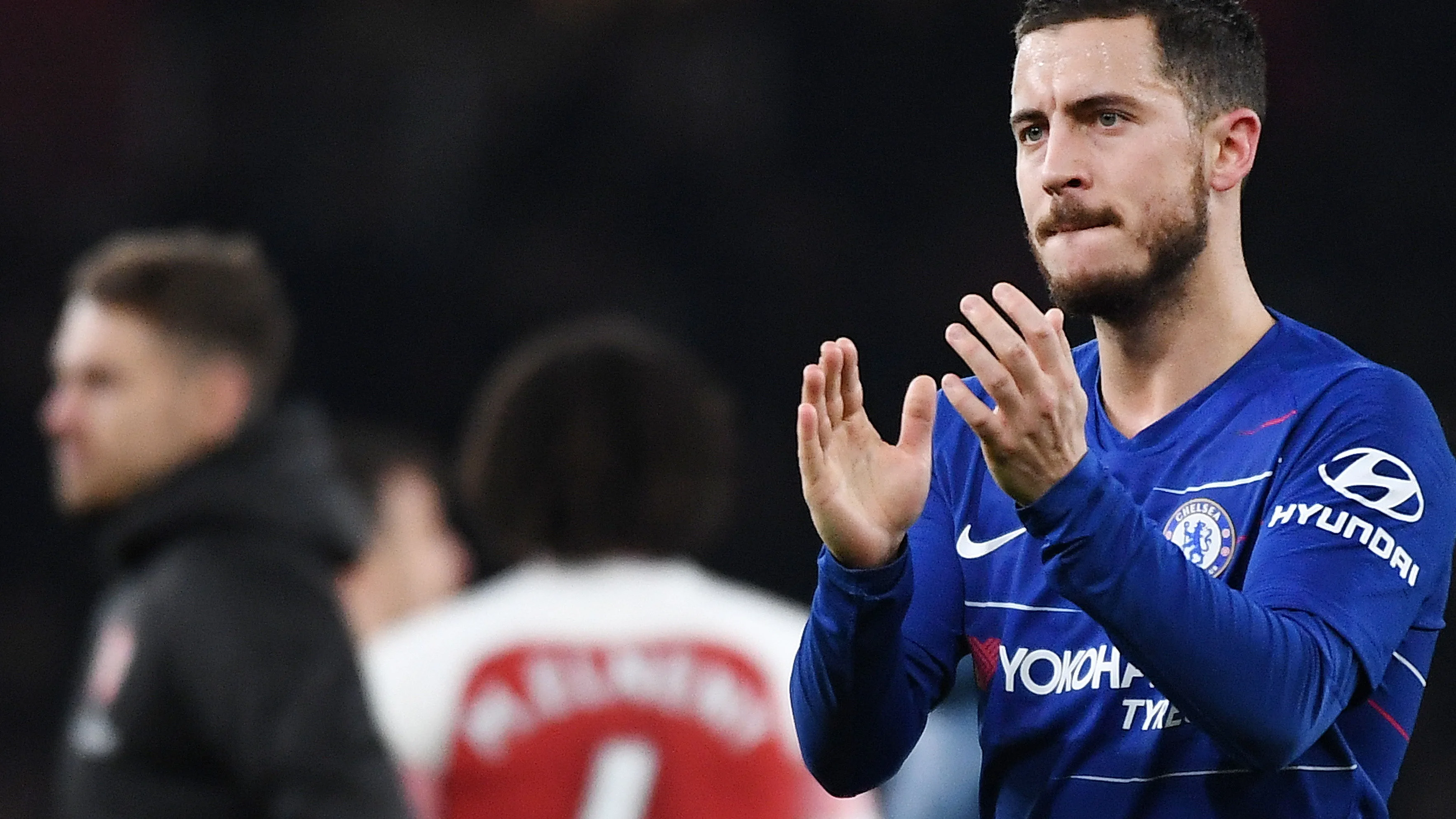 Hazard, durante un partido con el Chelsea Hazard, durante un partido con el Chelsea