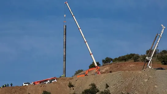 Los tubos para el pozo en el rescate de Julen Los tubos para el pozo en el rescate de Julen