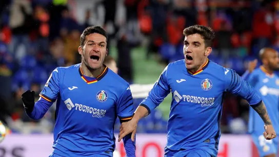 Jorge Molina celebra su gol ante el Valencia Jorge Molina celebra su gol ante el Valencia