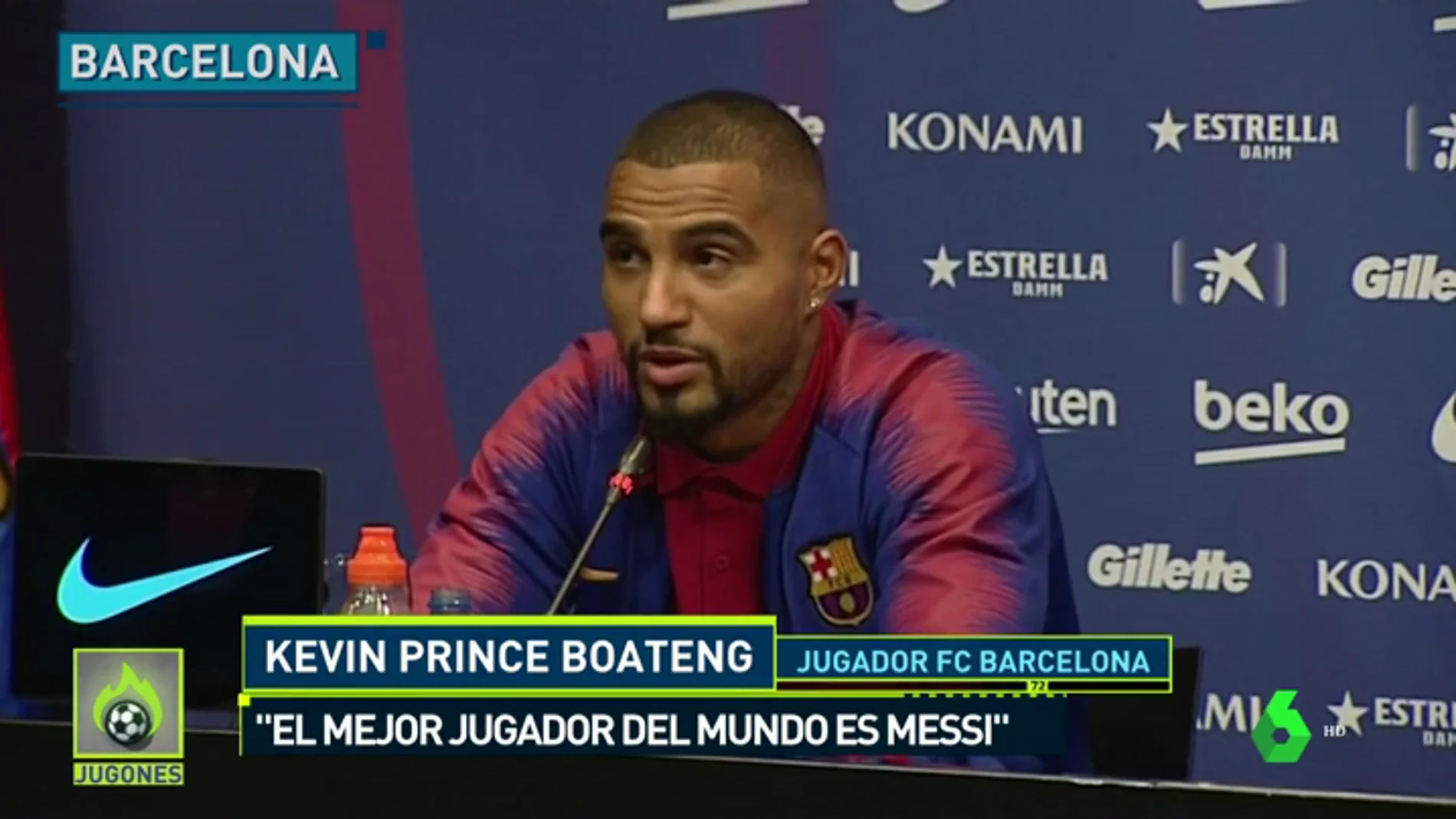 Kevin-Prince Boateng, presentado como nuevo jugador del Barcelona: "Sé que no es mi rol venir a jugar de titular"