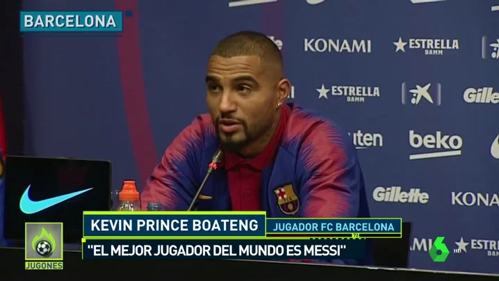 Kevin-Prince Boateng, presentado como nuevo jugador del Barcelona: "Sé que no es mi rol venir a jugar de titular" Kevin-Prince Boateng, presentado como nuevo jugador del Barcelona: "Sé que no es mi rol venir a jugar de titular"