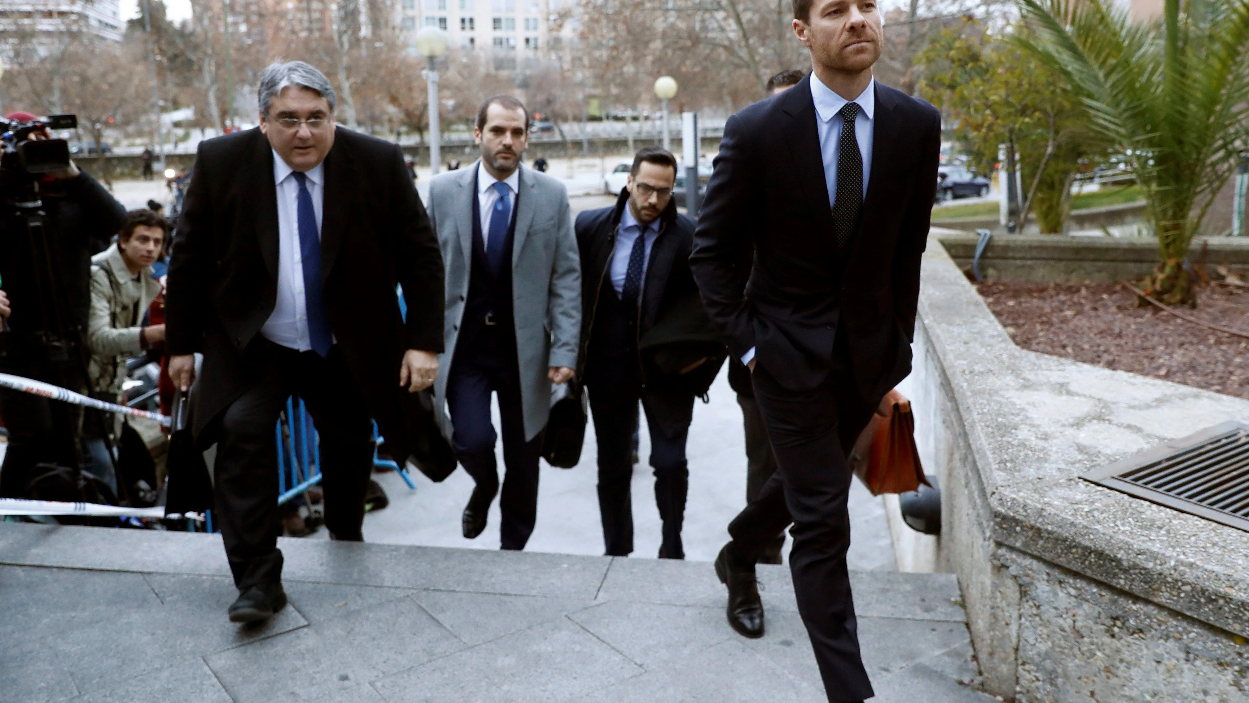 Xabi Alonso, a su llegada a la Audiencia Provincial de Madrid