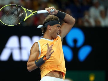 Rafa Nadal, en el partido contra Tiafoe Rafa Nadal, en el partido contra Tiafoe
