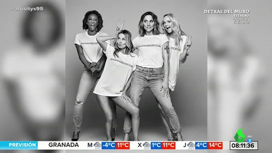 Polémica por las camisetas 'feministas' de las Spice Girls: fueron fabricadas por mujeres que cobraban 39 céntimos por hora Polémica por las camisetas 'feministas' de las Spice Girls: fueron fabricadas por mujeres que cobraban 39 céntimos por hora