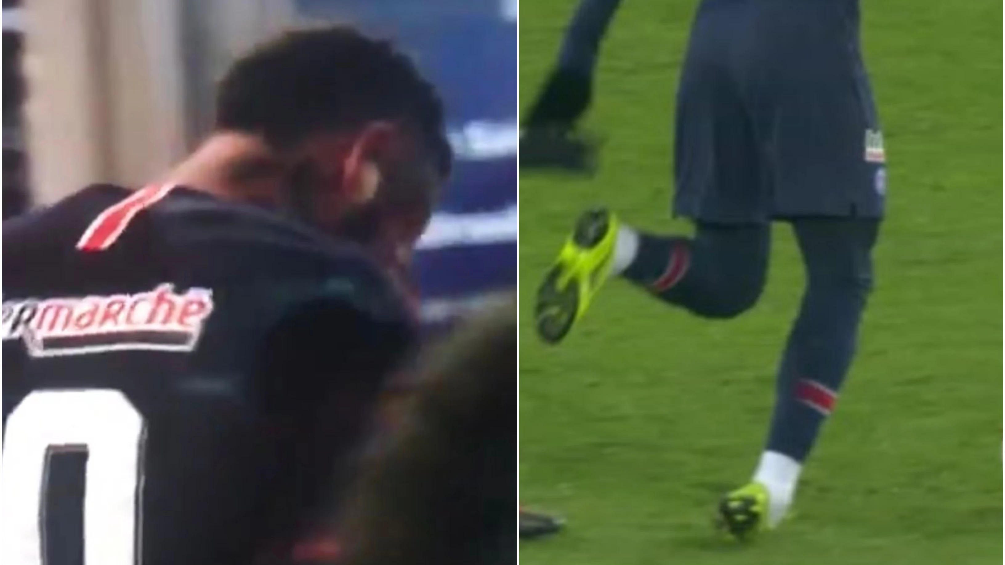 Neymar se marchó lesionado entre lágrimas