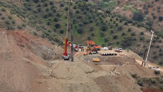 Imagen de las labores de rescate de Julen en Totalán Imagen de las labores de rescate de Julen en Totalán