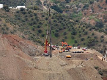 Imagen de las labores de rescate de Julen en Totalán Imagen de las labores de rescate de Julen en Totalán
