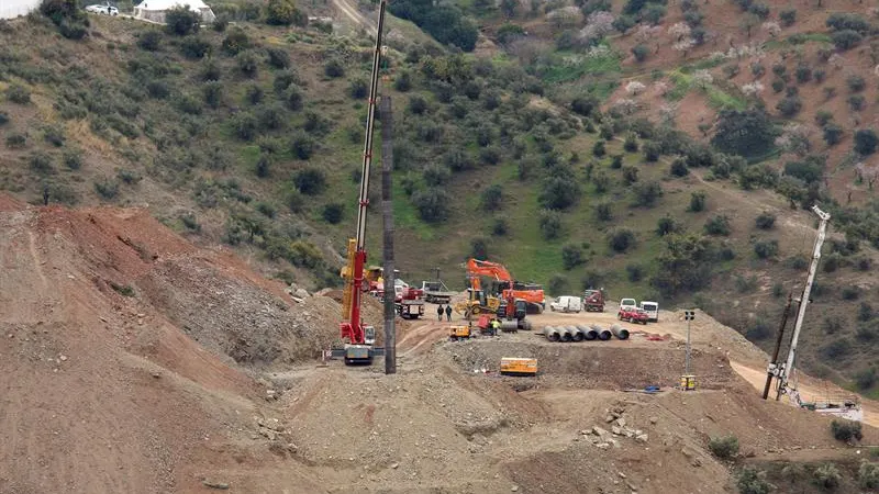 Imagen de las labores de rescate de Julen en Totalán