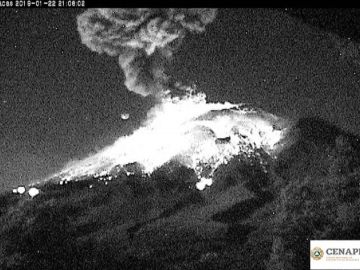 La explosión del Popocatépetl. La explosión del Popocatépetl.