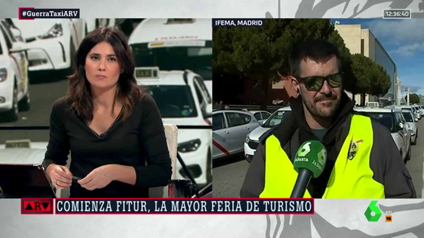 Saúl Crespo, portavoz del comité de huelga del taxi Saúl Crespo, portavoz del comité de huelga del taxi