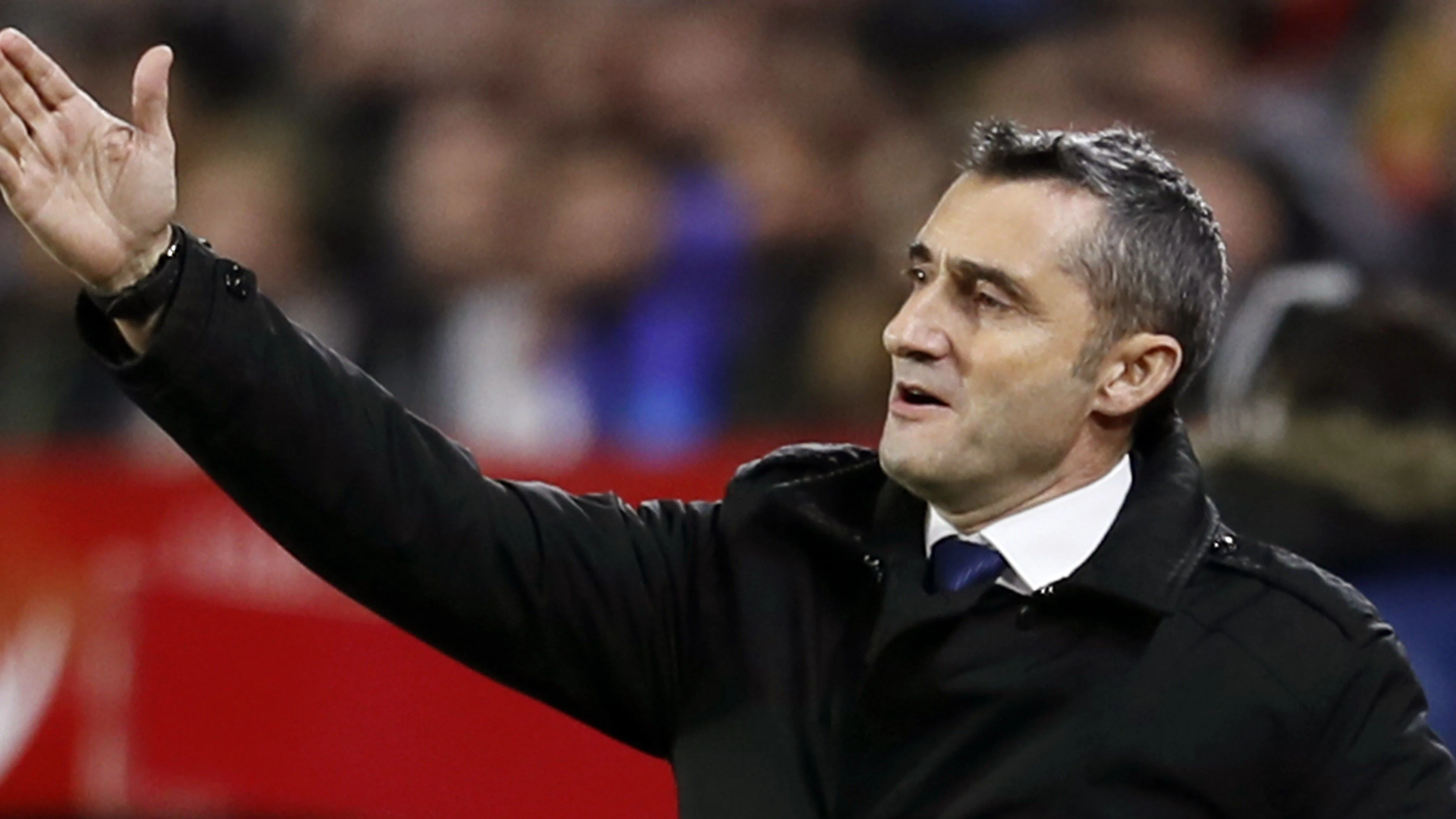 Ernesto Valverde, en la banda del Sánchez Pizjuán