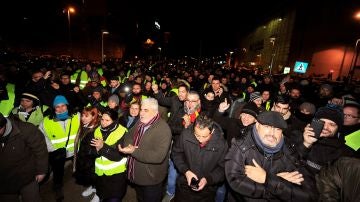 Taxistas madrileños en huelga