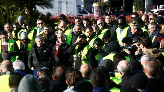 Taxistas se manifiestan en Barcelona. Taxistas se manifiestan en Barcelona.
