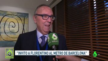 Joan Gaspart, un afectado más por la huelga de taxis: "Me gustaría ver a Florentino en el metro de Barcelona"
