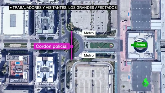 Cordón policial en Fitur Cordón policial en Fitur