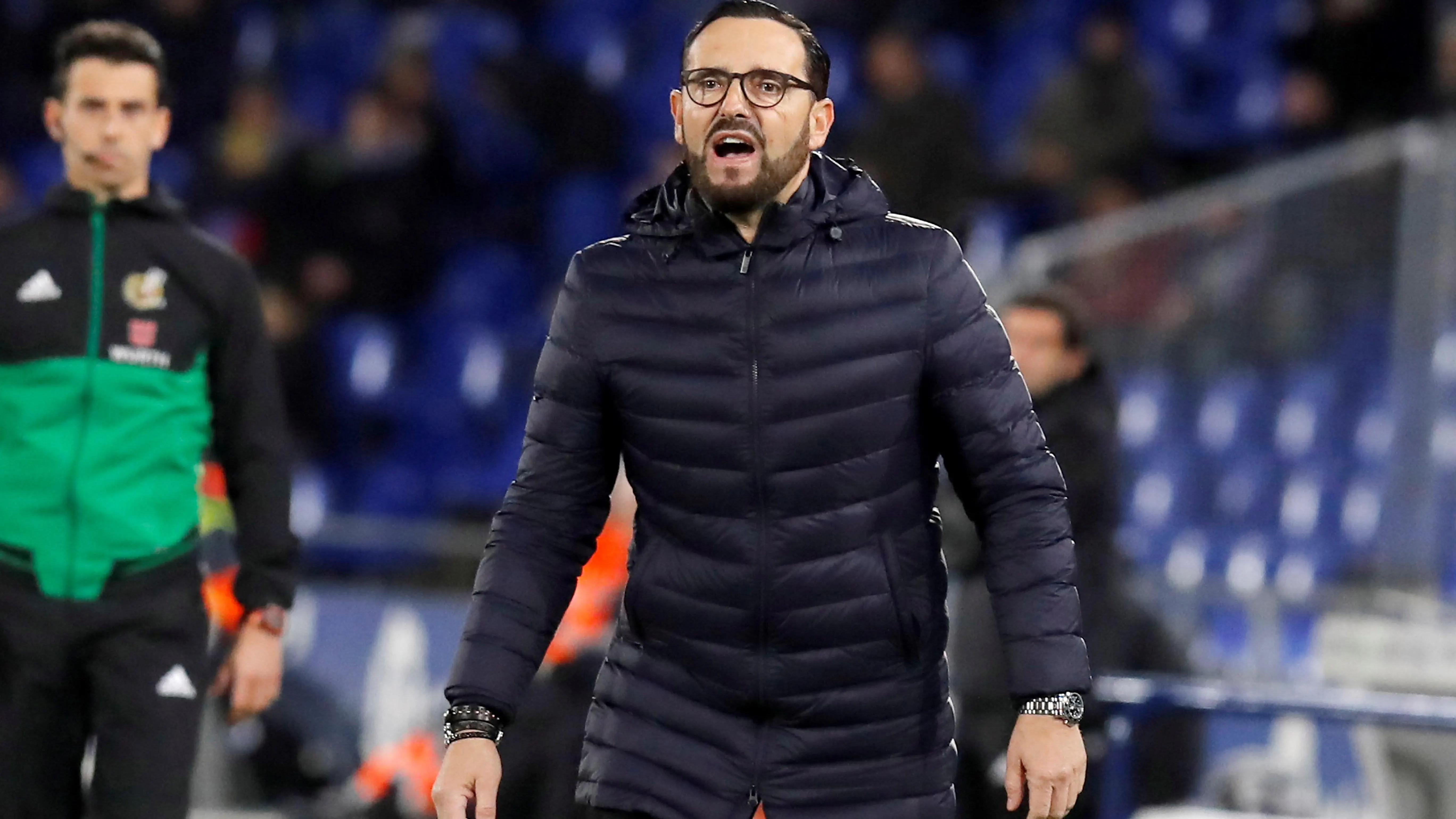 Bordalás, durante el partido de Copa del Rey contra el Getafe