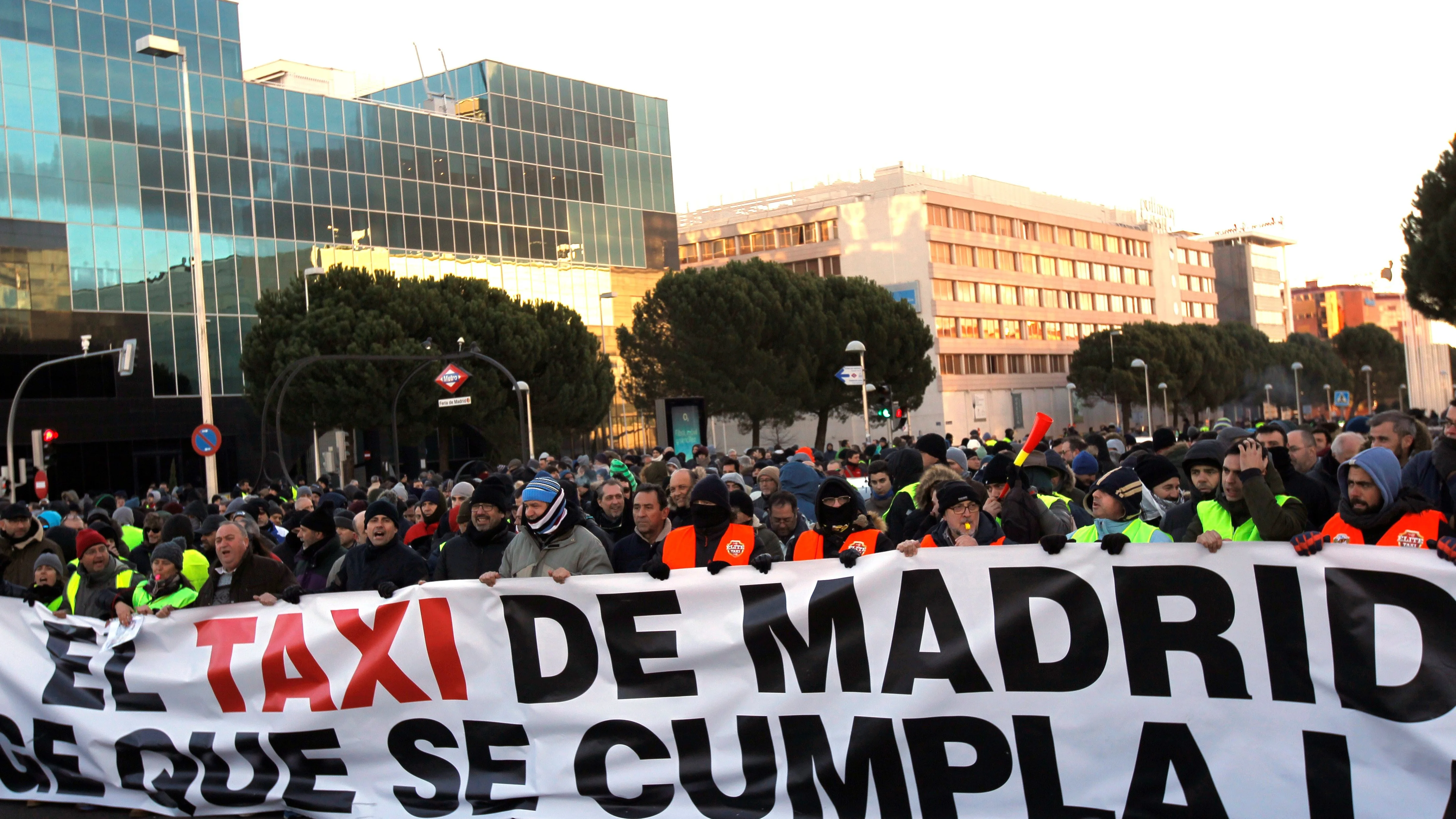 Huelga de taxistas en Ifema