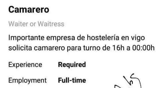 Polémica oferta de trabajo: una pizzería de Vigo ofrece dos puestos de cocinero y camarero a cambio de propinas Polémica oferta de trabajo: una pizzería de Vigo ofrece dos puestos de cocinero y camarero a cambio de propinas