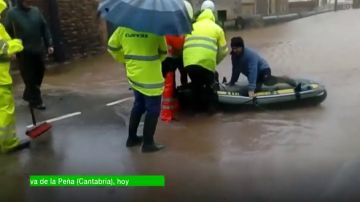 Las fuertes lluvias inundan Navarra, País Vasco y Cantabria