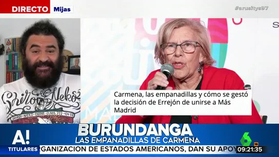 El Sevilla y la "conspiración de las empanadillas": "Me recuerda a la burundanga. Si Carmena quisiera se iba a su partido Santiago Abascal" El Sevilla y la "conspiración de las empanadillas": "Me recuerda a la burundanga. Si Carmena quisiera se iba a su partido Santiago Abascal"