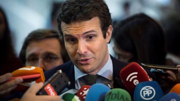 El líder del PP, Pablo Casado